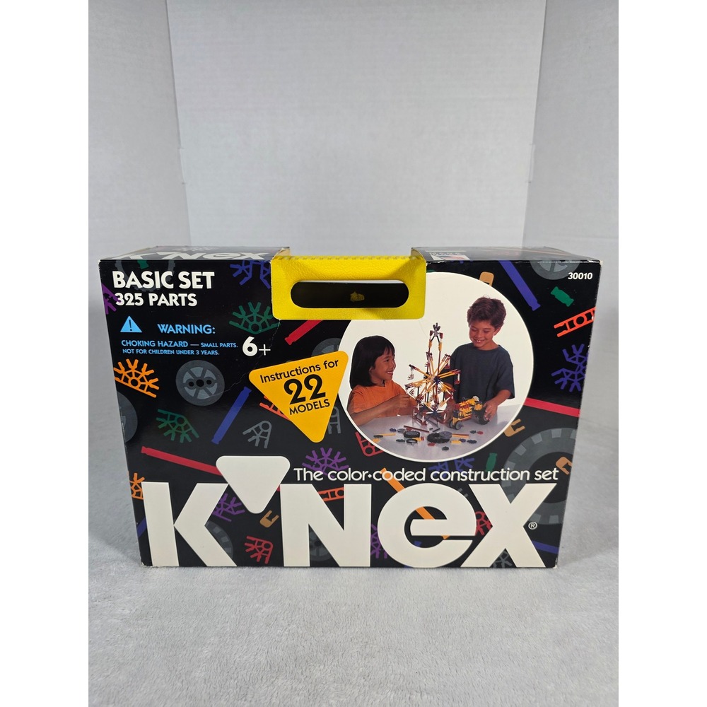 Vintage 1994 KNEX Basic Set 30010 325 Parts 22 Models New Sealed Box
